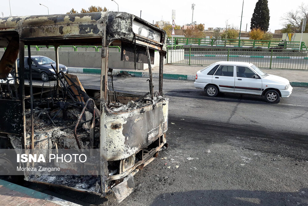 خسارات وارده به اموال عمومی در جریان حوادث اخیر - اصفهان