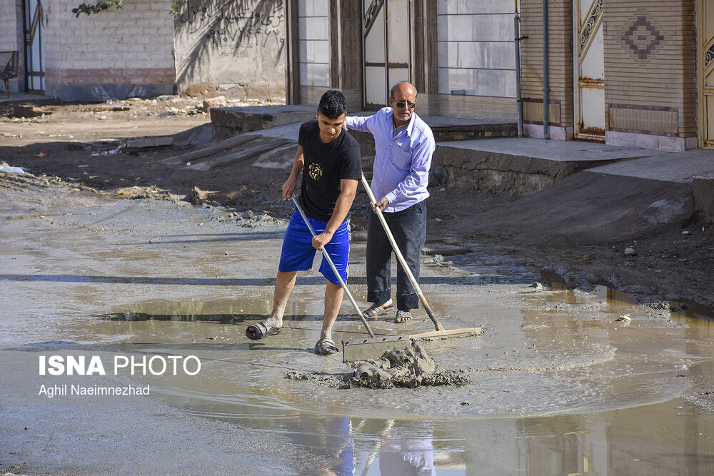 مشکلات کوی "بهروز" خرمشهر پس از بارندگی