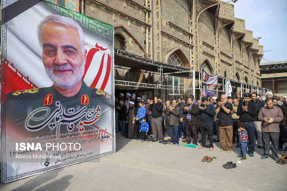 راهپیمایی مردم اهواز در پی شهادت سردار سپهبد شهید قاسم سلیمانی