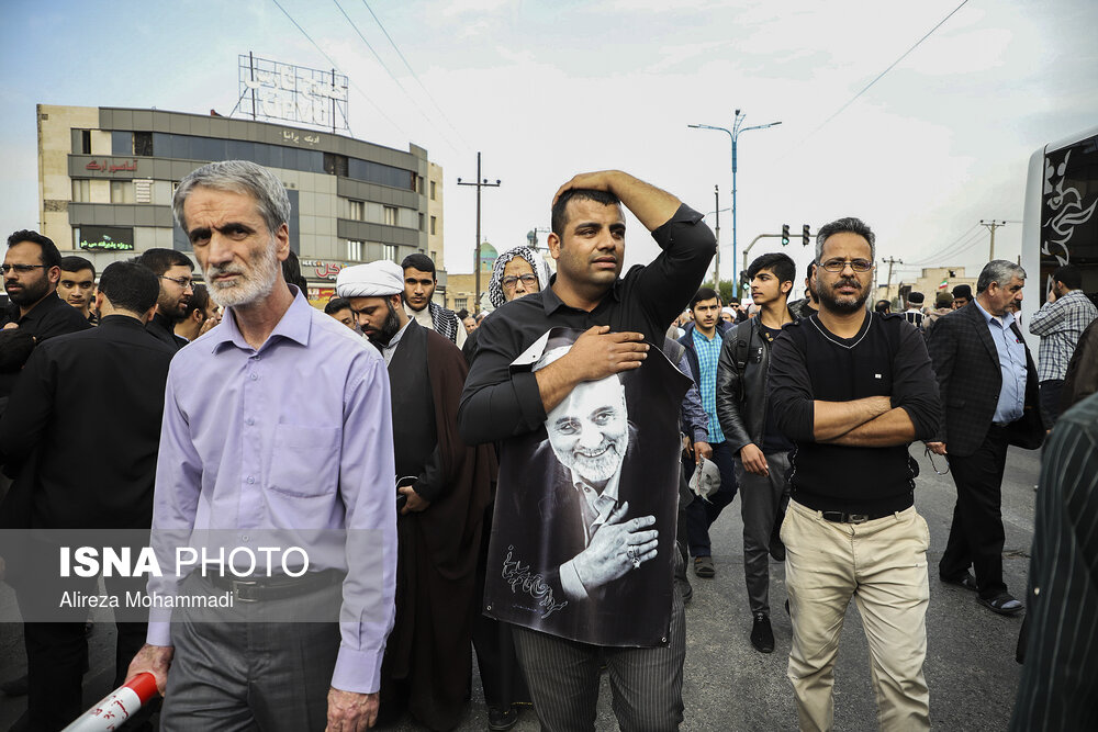 راهپیمایی مردم اهواز در پی شهادت سردار سپهبد شهید قاسم سلیمانی