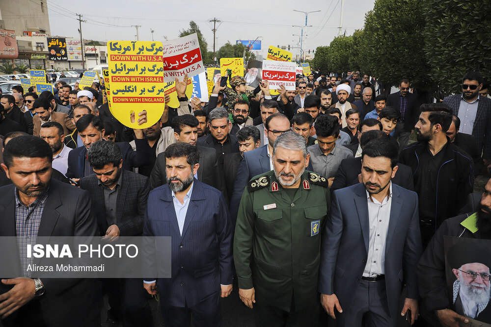 راهپیمایی مردم اهواز در پی شهادت سردار سپهبد شهید قاسم سلیمانی