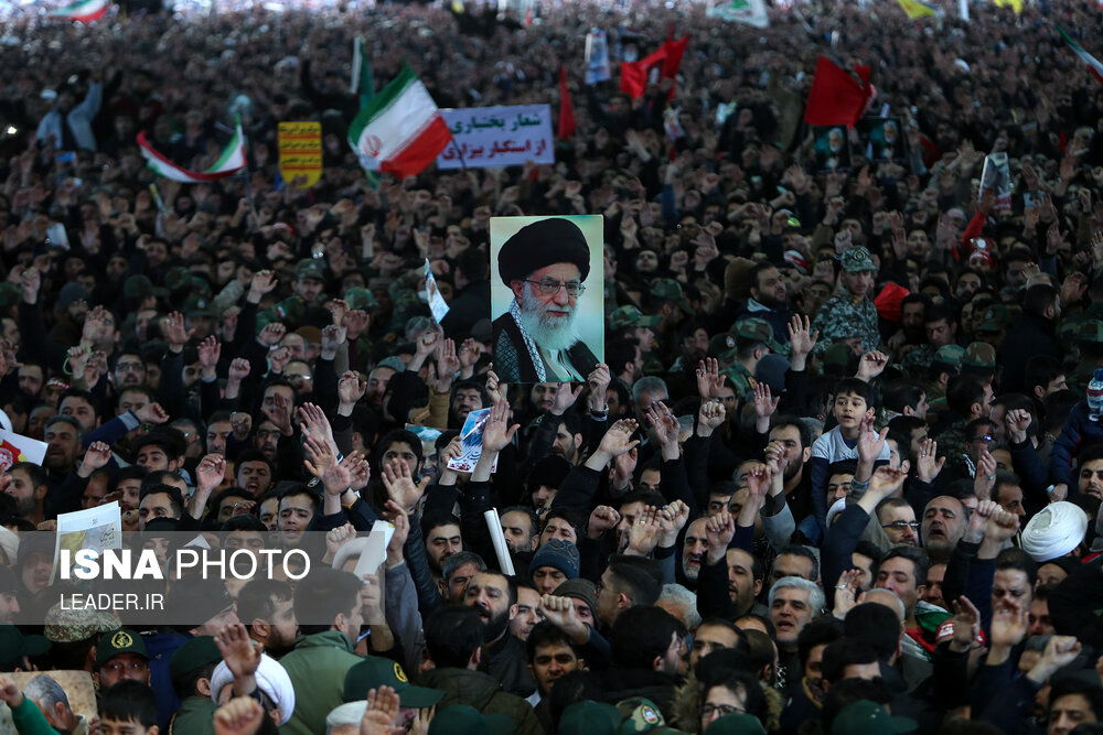 مراسم تشییع و اقامه نماز رهبری بر پیکر سردار بزرگ سپهبد شهید حاج قاسم سلیمانی و شهیدان مقاومت