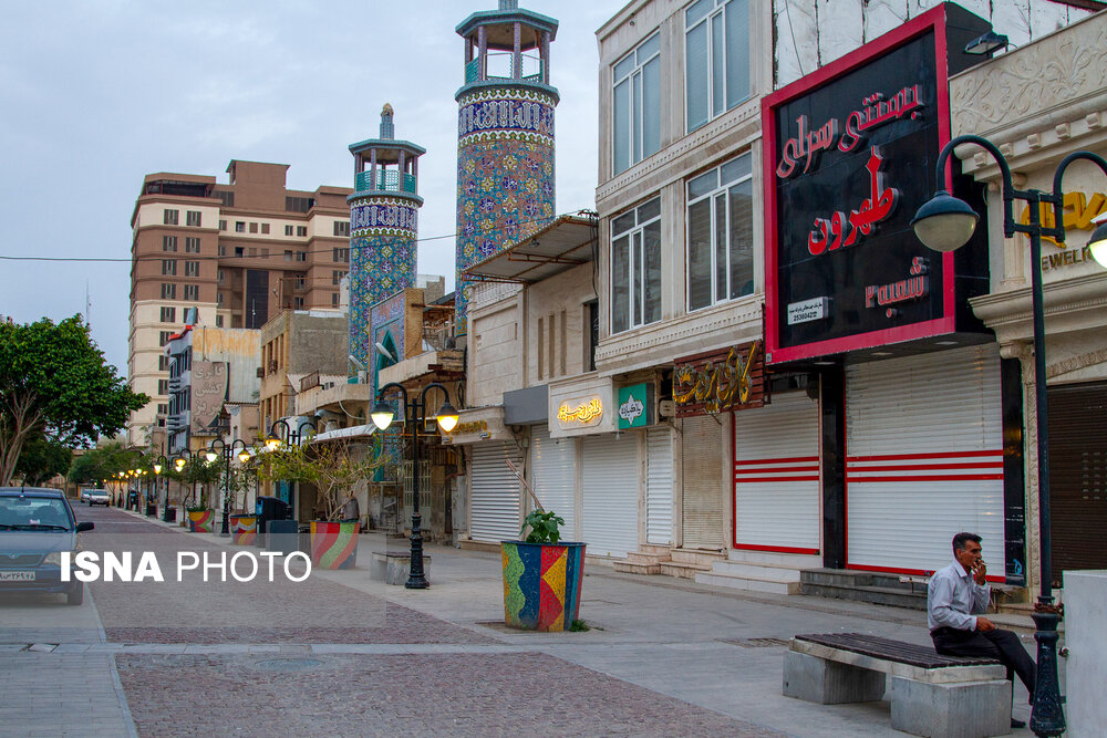 خیابان لیان شرقی  بوشهر بعد از بسته شدن بازار جهت عدم انتشار ویروس کرونا/بوشهر نوروز ۹۹