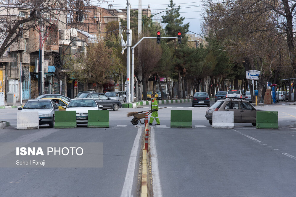 محدود سازی تردد در خیابان های مرکزی شهر ارومیه