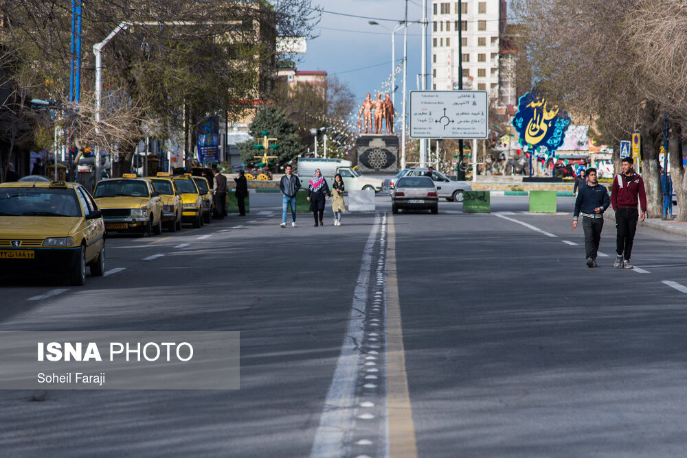 محدود سازی تردد در خیابان های مرکزی شهر ارومیه