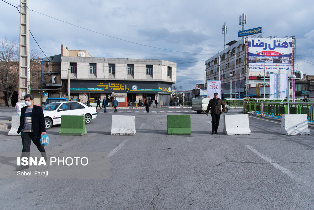 محدود سازی تردد در خیابان های مرکزی شهر ارومیه