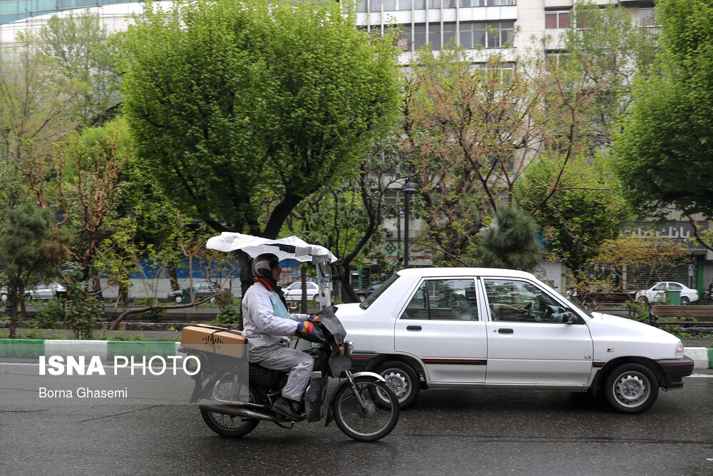 بارش باران بهاری در تهران