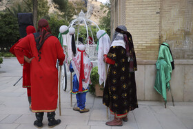 آیین تعزیه خوانی توسط گروه‌ چهارده معصوم محله سعدی - باغ دلگشا شیراز