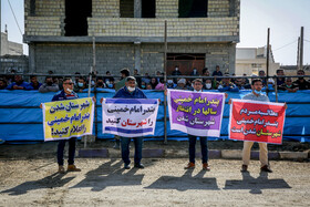 در حاشیه مراسم عملیات بازسازی ۵ هزار واحد مسکونی مناطق آبگرفته خوزستان در بندر امام خمینی(ره)