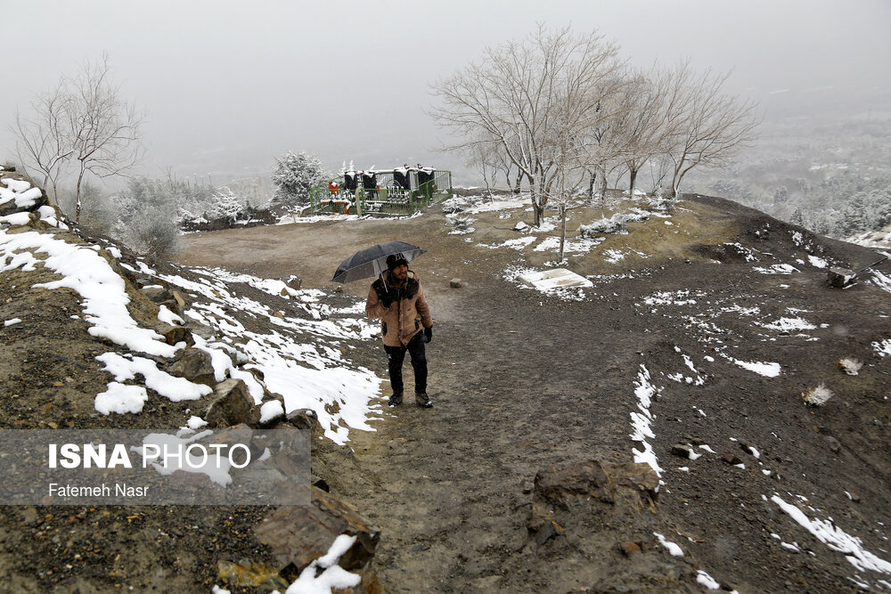 بارش اولین برف زمستانی در اصفهان