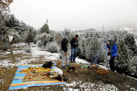 بارش اولین برف زمستانی در اصفهان