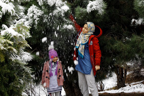 بارش اولین برف زمستانی در اصفهان