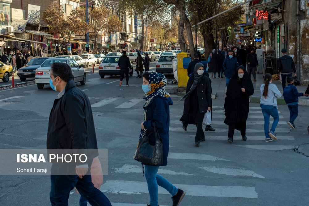 چهارراه عطایی ارومیه در نوروز ۱۴۰۰