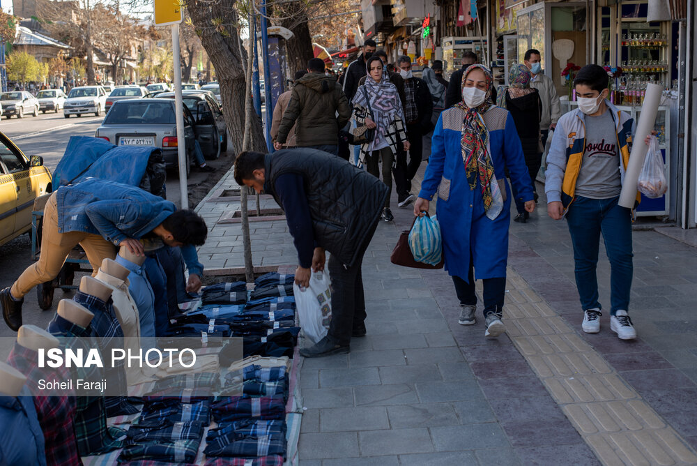 خیابان امام ارومیه در نوروز ۱۴۰۰