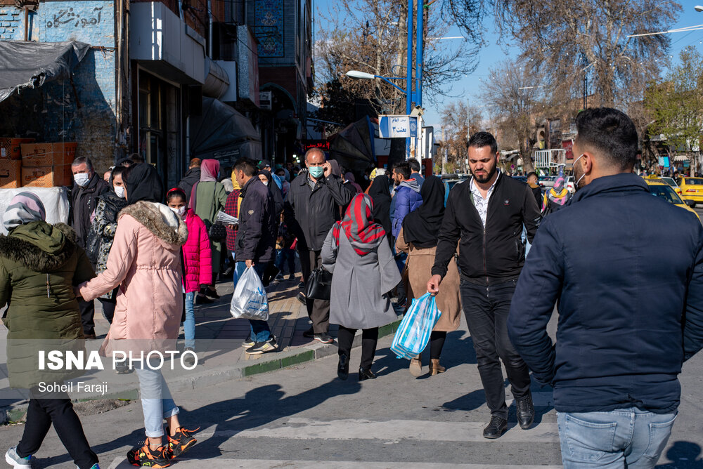 چهارراه عطایی ارومیه در نوروز ۱۴۰۰