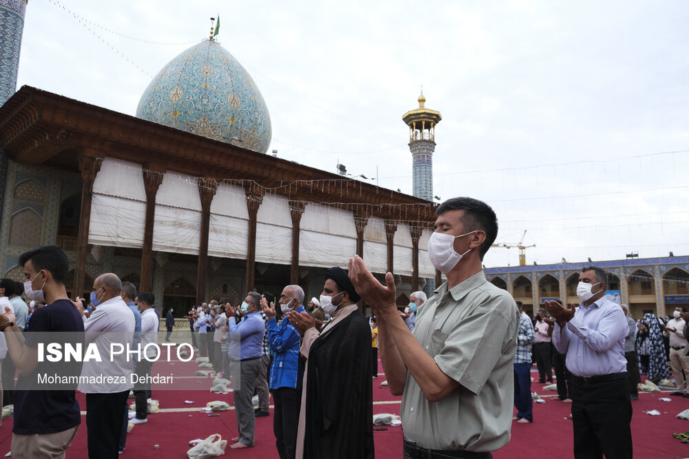 اقامه نماز عید قربان ـ حرم  مطهر احمد ابن موسی شاهچراغ - (ع)