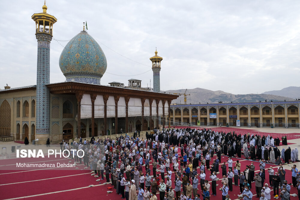 اقامه نماز عید قربان ـ حرم  مطهر احمد ابن موسی شاهچراغ - (ع)