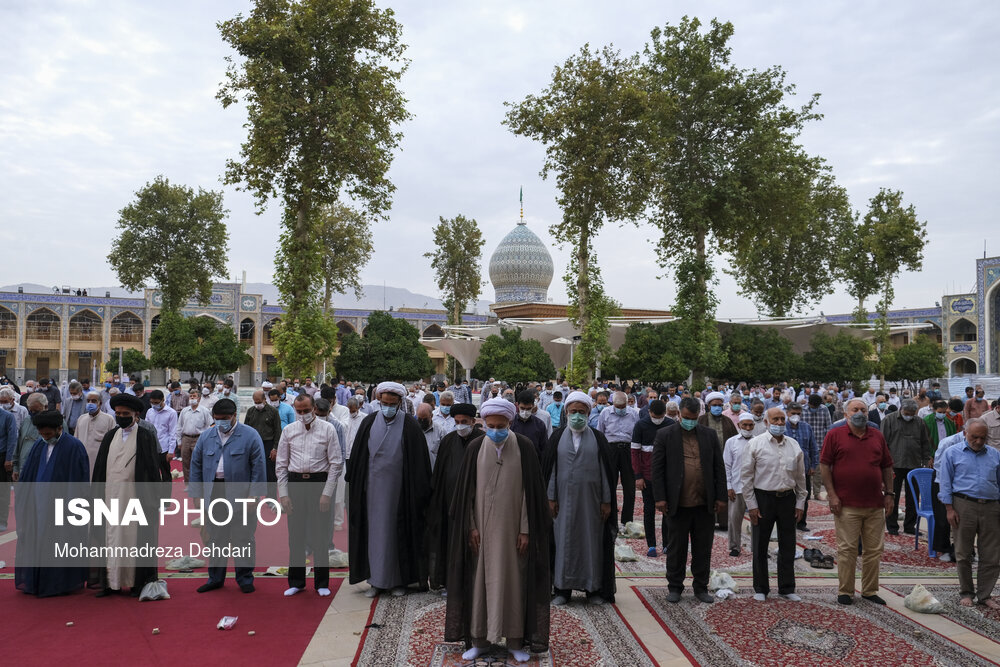 اقامه نماز عید قربان ـ حرم  مطهر احمد ابن موسی شاهچراغ - (ع)