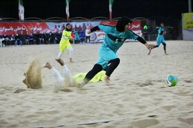 اختتامیه لیگ برتر مسابقات فوتبال ساحلی بانوان کشور در بندرعباس