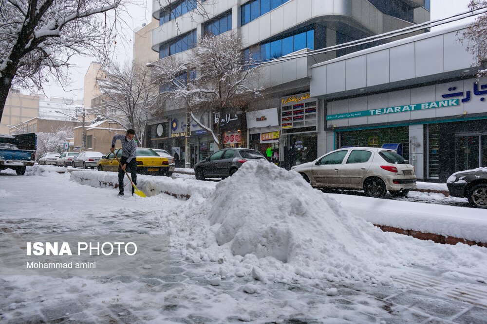 بارش سنگین برف در تبریز