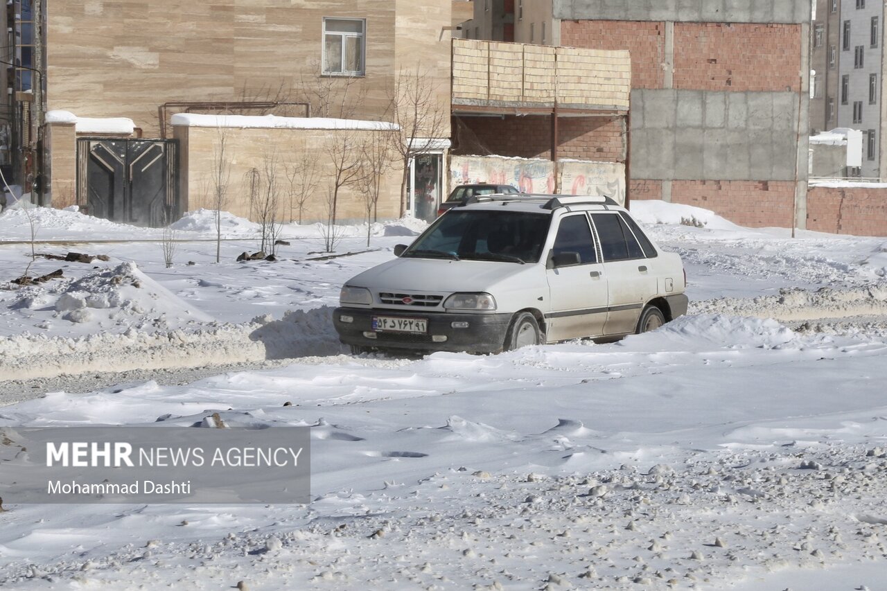 وضعیت معابر اردبیل ۴روز پس از بارش برف