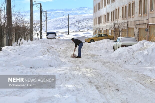 وضعیت معابر اردبیل ۴روز پس از بارش برف