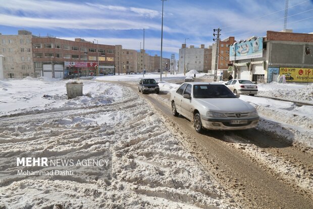 وضعیت معابر اردبیل ۴روز پس از بارش برف