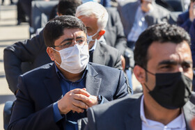 رحیم امیری معاون پشتیبانی سازمان جهاد دانشگاهی خوزستان در مراسم آغاز به کار نمایشگاه صنعت نفت خوزستان