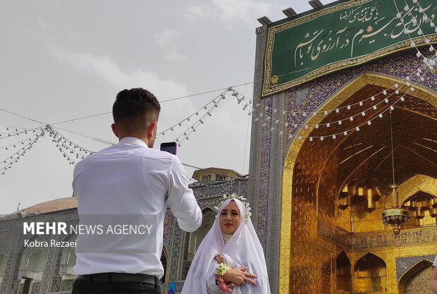 غروب میلاد امام رضا در حرم رضوی