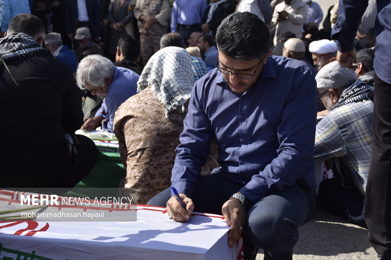 بازگشت پیکر مطهر ۳۵ شهید دوران دفاع مقدس از طریق مرز شلمچه