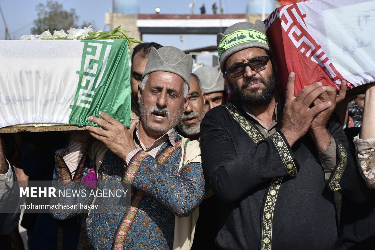 بازگشت پیکر مطهر ۳۵ شهید دوران دفاع مقدس از طریق مرز شلمچه