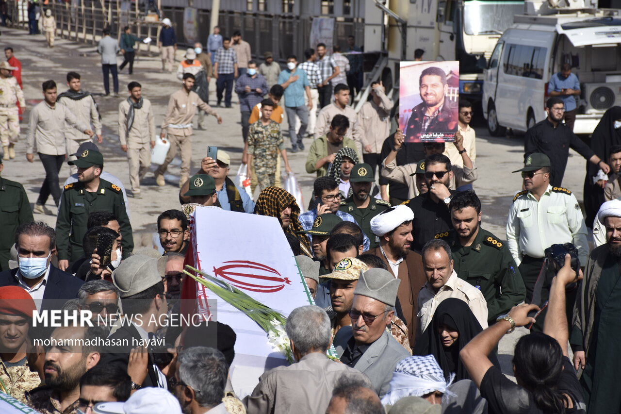 بازگشت پیکر مطهر ۳۵ شهید دوران دفاع مقدس از طریق مرز شلمچه