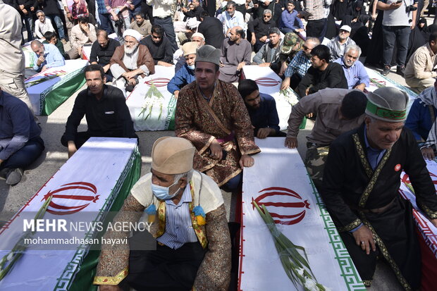 بازگشت پیکر مطهر ۳۵ شهید دوران دفاع مقدس از طریق مرز شلمچه