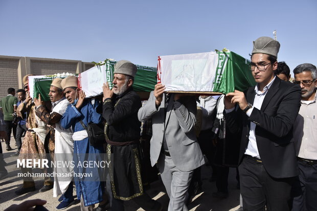 بازگشت پیکر مطهر ۳۵ شهید دوران دفاع مقدس از طریق مرز شلمچه