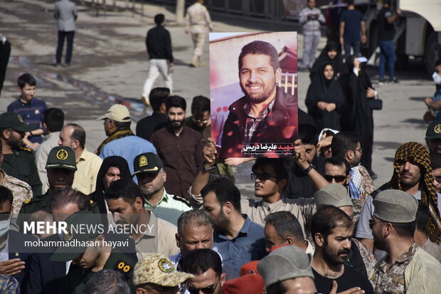 بازگشت پیکر مطهر ۳۵ شهید دوران دفاع مقدس از طریق مرز شلمچه