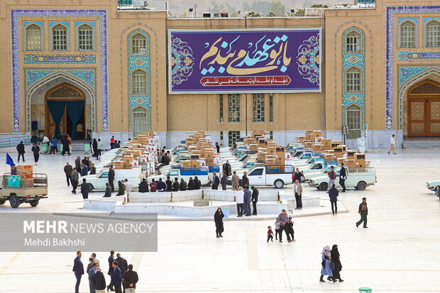 رزمایش اهدای 600 سری جهیزیه به نوعروسان در مسجد مقدس جمکران