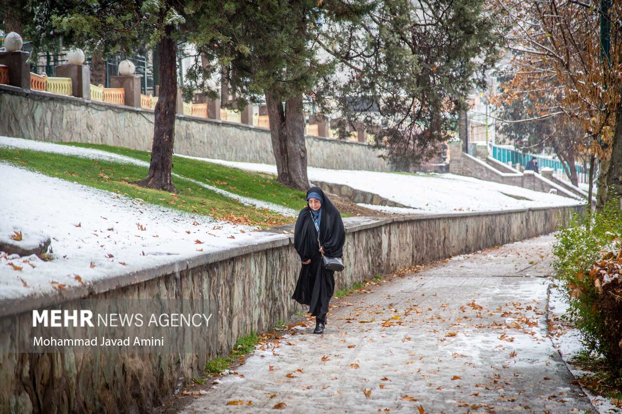 یک روز برفی در قزوین
