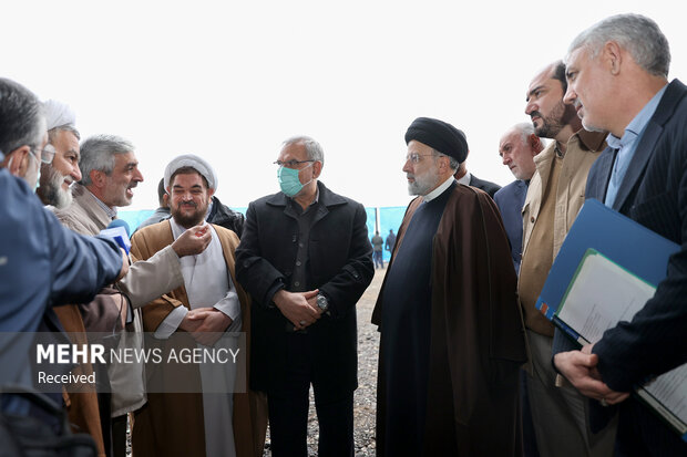 ورود رئیس جمهور به نسیم‌شهر و بازدید از بیمارستان در حال ساخت حضرت ابوالفضل (ع)