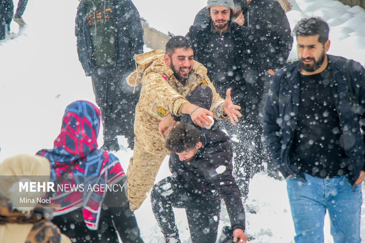 بارش اولین برف زمستانی در تبریز