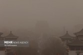 تصاویر / طوفان شن و آلودگی آسمان پکن