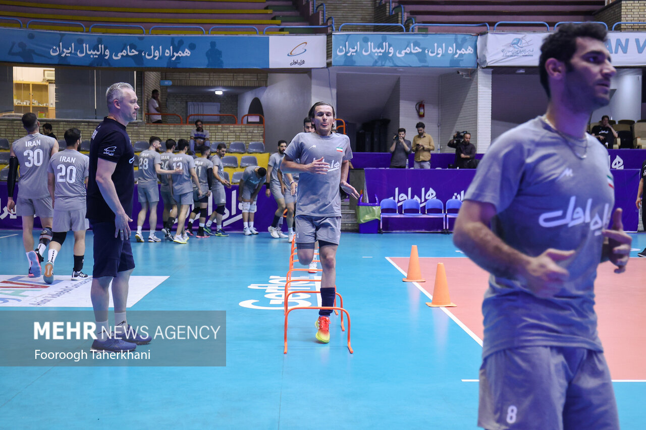 هجدهمین روز تمرین تیم ملی والیبال ایران امروز چهارشنبه ۱۳ اردیبهشت ۱۴۰۲ با حضور اصحاب رسانه برگزار شد