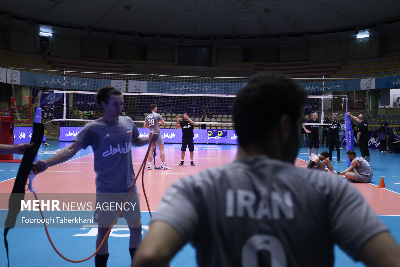 هجدهمین روز تمرین تیم ملی والیبال ایران امروز چهارشنبه ۱۳ اردیبهشت ۱۴۰۲ با حضور اصحاب رسانه برگزار شد