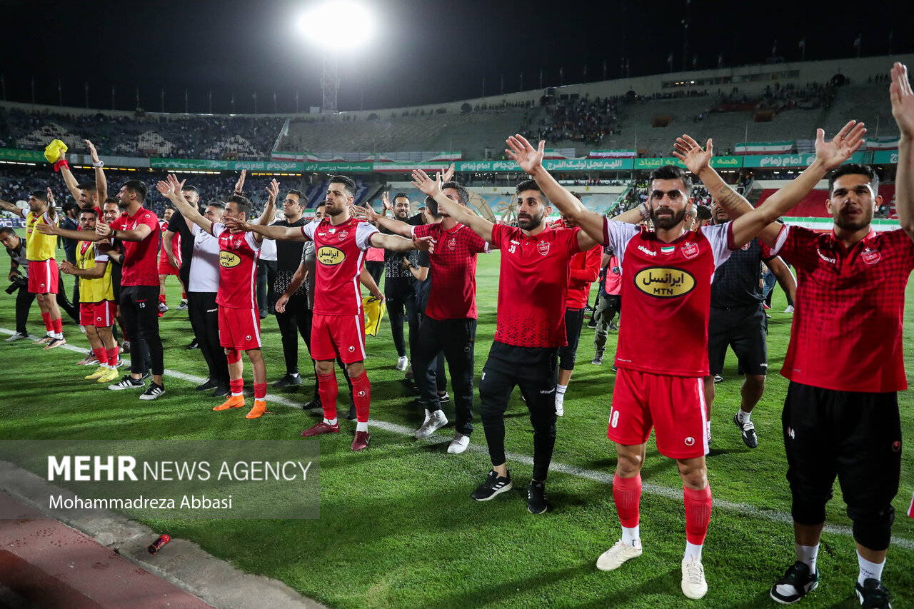 جشن قهرمانی پرسپولیس در جام حذفی فوتبال ایران