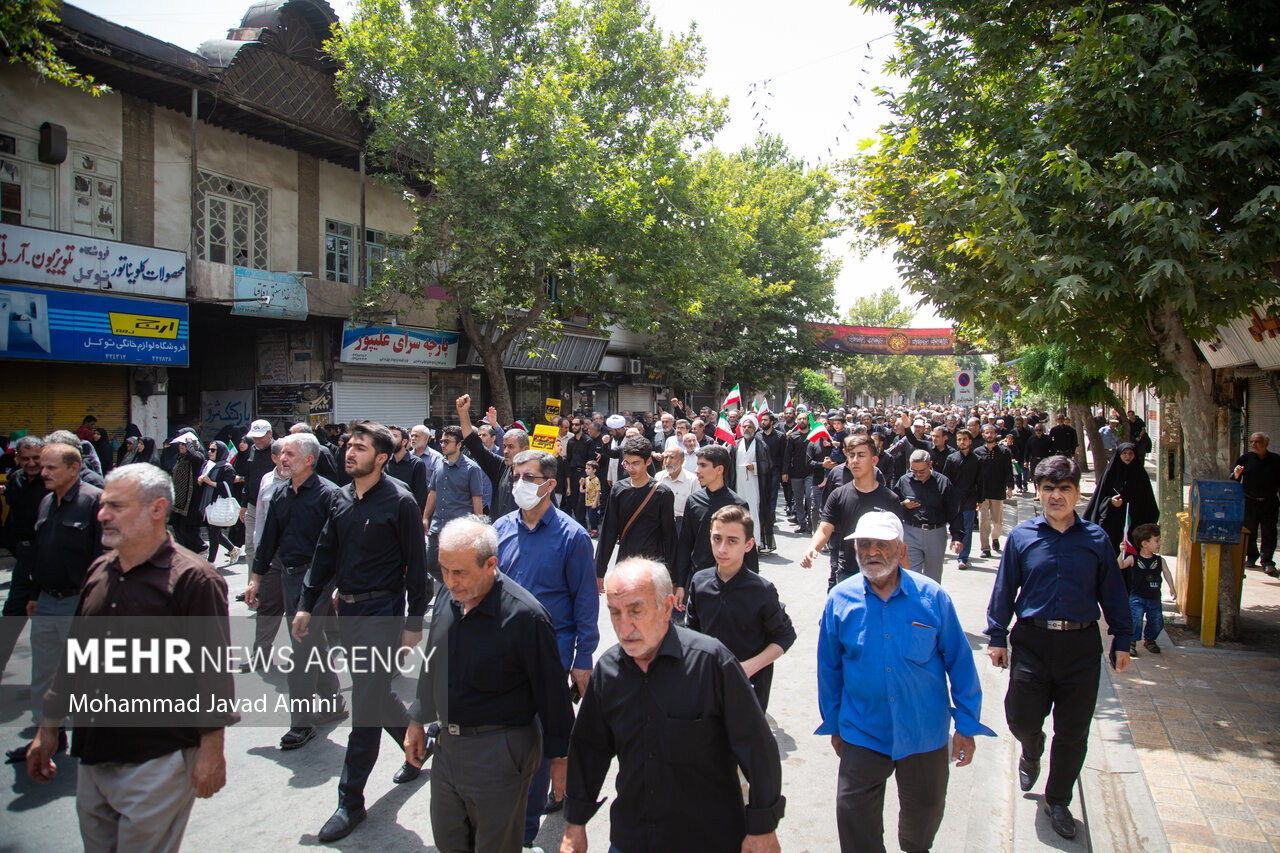 راهپیمایی مردم قزوین در محکومیت اهانت به قرآن کریم