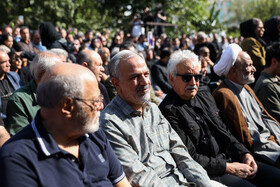 احمد مسجد جامعی در مراسم تشییع پیکر زنده یاد آتیلا پسیانی