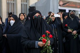 بدرقه و خاکسپاری پیکر یک شهید گمنام در وزارت فرهنگ و ارشاد اسلامی