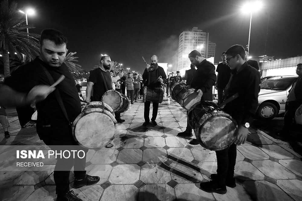 دسته عزاداری فاطمیه در جزیره کیش