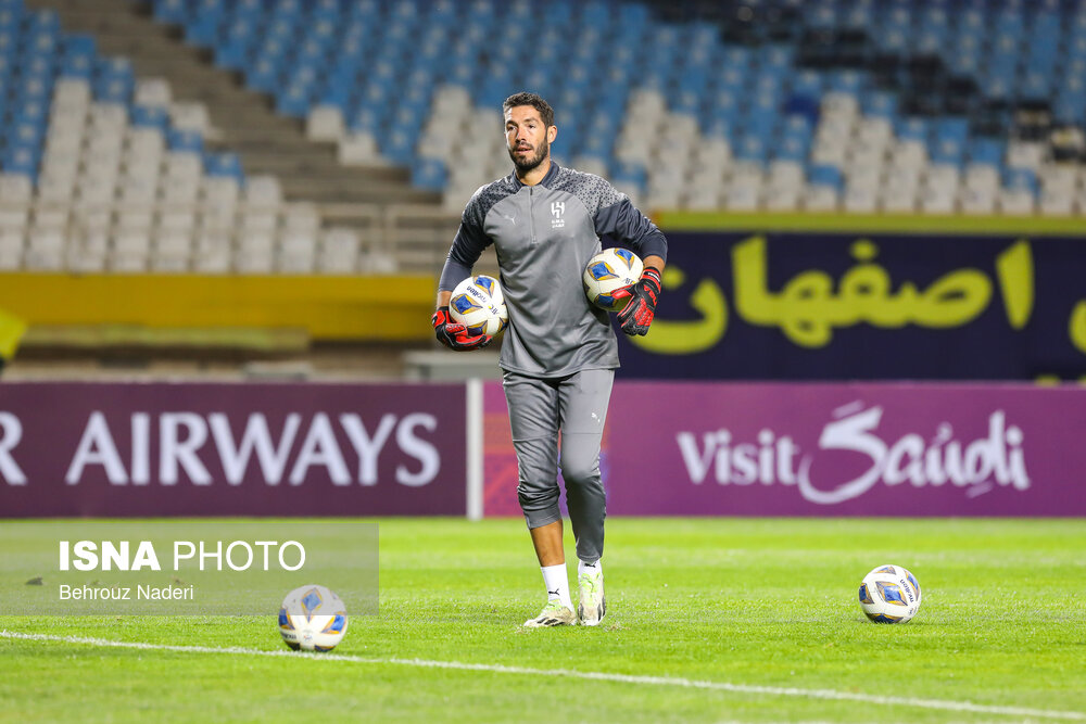 تمرین تیم الهلال عربستان  پیش از دیدار با سپاهان ایران