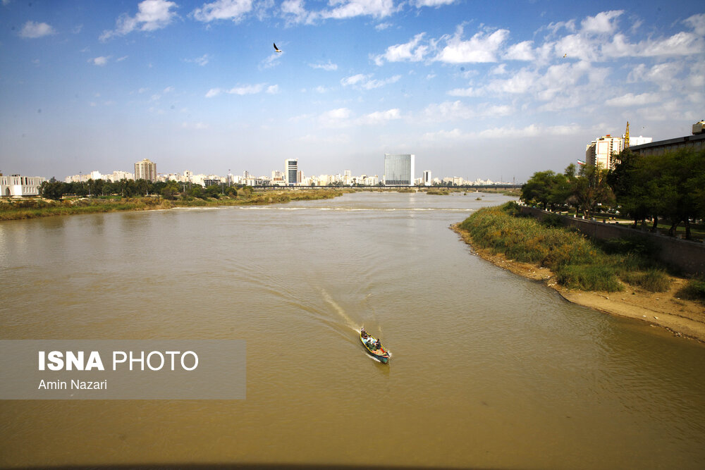 نمایی از پل سفید اهواز