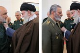 اعطای نشان فتح به فرماندهان کل ارتش و سپاه